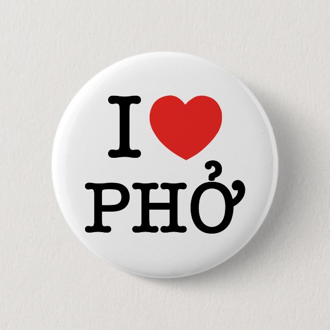 Macaron Rond 5 Cm I Heart (Amour) Pho (Devant)