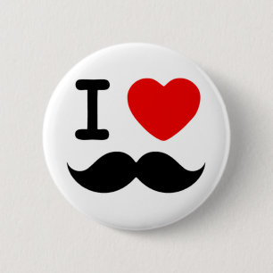 Macaron Rond 5 Cm I heart / Lost Mustaches / Mustaches