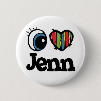 Macaron Rond 5 Cm I Heart (Love) Jenn