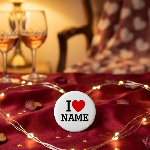 Macaron Rond 5 Cm I Heart Name