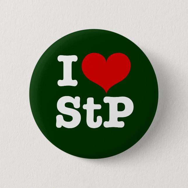 Macaron Rond 5 Cm I Heart St. Paul / St. Peter (Devant)