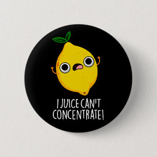 Macaron Rond 5 Cm I Juice ne peut pas concentrer Funny Lemon Pun Dar