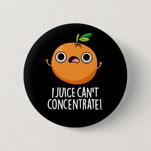 Macaron Rond 5 Cm I Jus ne peut pas se concentrer mignonne Orange Pu