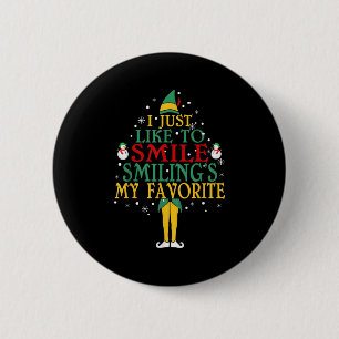Macaron Rond 5 Cm I Just Like To Smile Smiling's My Favorite Christm
