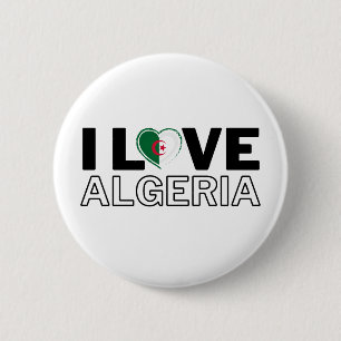 Macaron Rond 5 Cm I LOVE ALGERIA - For real Algerians!