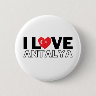 Macaron Rond 5 Cm I Love Antalya - For the true Antalyans!