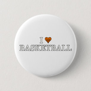 Macaron Rond 5 Cm I Love Basketball