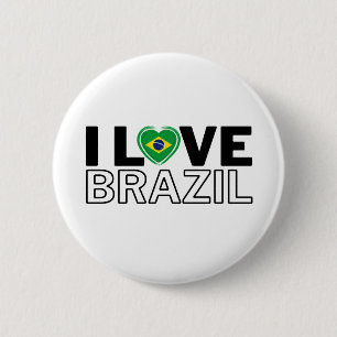 Macaron Rond 5 Cm I LOVE BRAZIL - For real Brazilians!