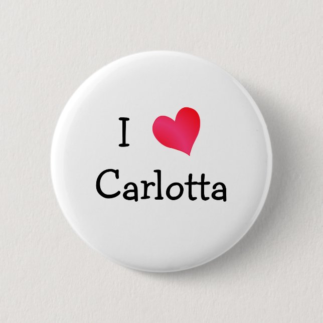 Macaron Rond 5 Cm I Love Carlotta (Devant)