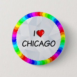 Macaron Rond 5 Cm I Love Chicago