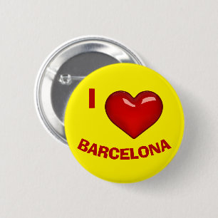 Macaron Rond 5 Cm I LOVE (COEUR) BARCELONE modifiable