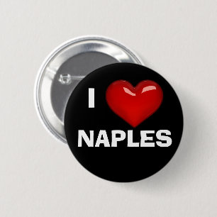 Macaron Rond 5 Cm I LOVE (COEUR) NAPLES modifiable