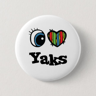 Macaron Rond 5 Cm I Love (Coeur) Yaks