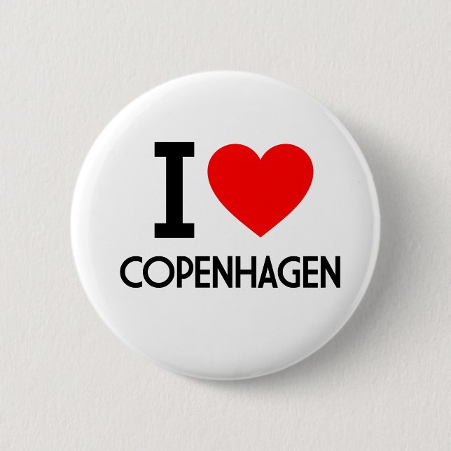 Macaron Rond 5 Cm I Love Copenhagen (Devant)