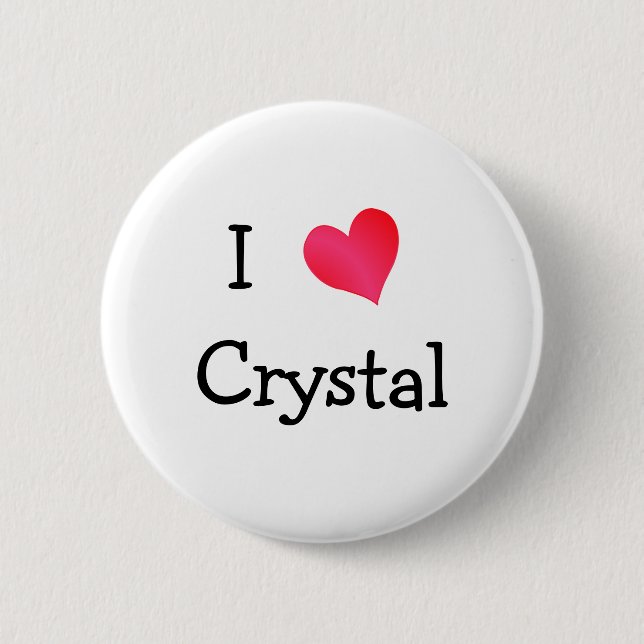 Macaron Rond 5 Cm I Love Crystal (Devant)
