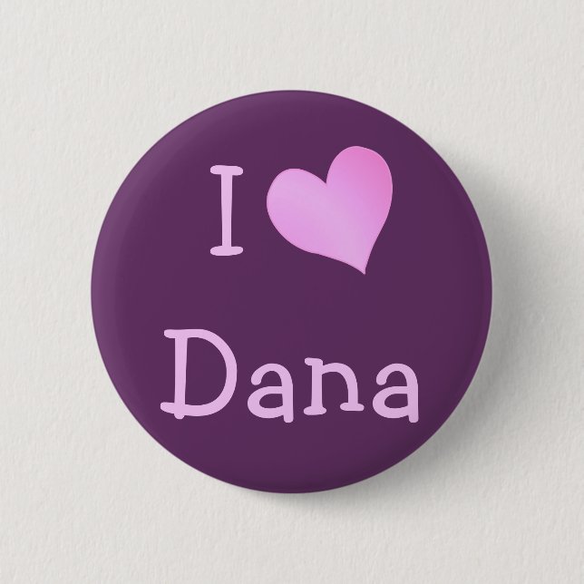 Macaron Rond 5 Cm I Love Dana (Devant)
