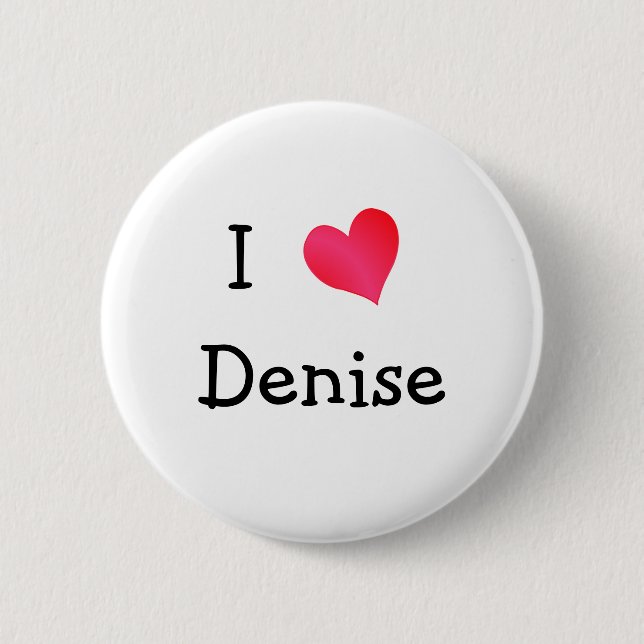 Macaron Rond 5 Cm I Love Denise (Devant)