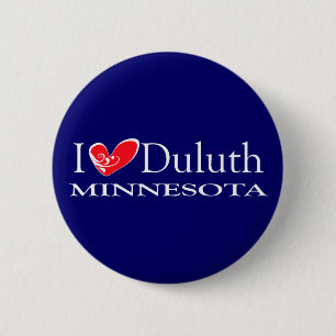 Macaron Rond 5 Cm I Love Duluth Minnesota