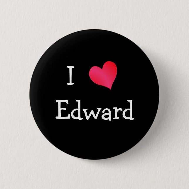 Macaron Rond 5 Cm I Love Edward (Devant)