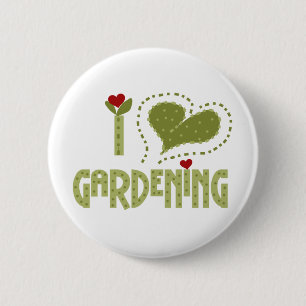 Macaron Rond 5 Cm I Love Gardening Tshirts et cadeaux