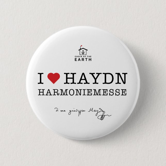Macaron Rond 5 Cm I Love Haydn Harmoniemesse (Devant)