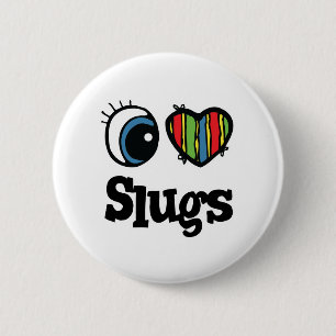 Macaron Rond 5 Cm I Love (Heart) Slugs