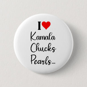 Macaron Rond 5 Cm I Love Kamala Cute Chaussures For President Electi