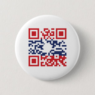 Macaron Rond 5 Cm I Love Laos (Khoy Huk Lao) Drapeau QR Code   Geek 