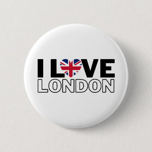 Macaron Rond 5 Cm I LOVE LONDON - For real Londoners !