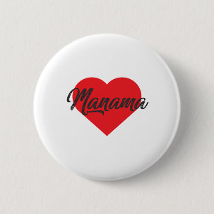 Macaron Rond 5 Cm I Love Manama - Bahreïn