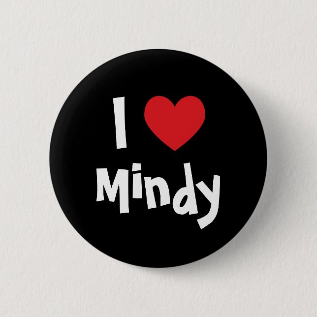 Macaron Rond 5 Cm I Love Mindy (Devant)