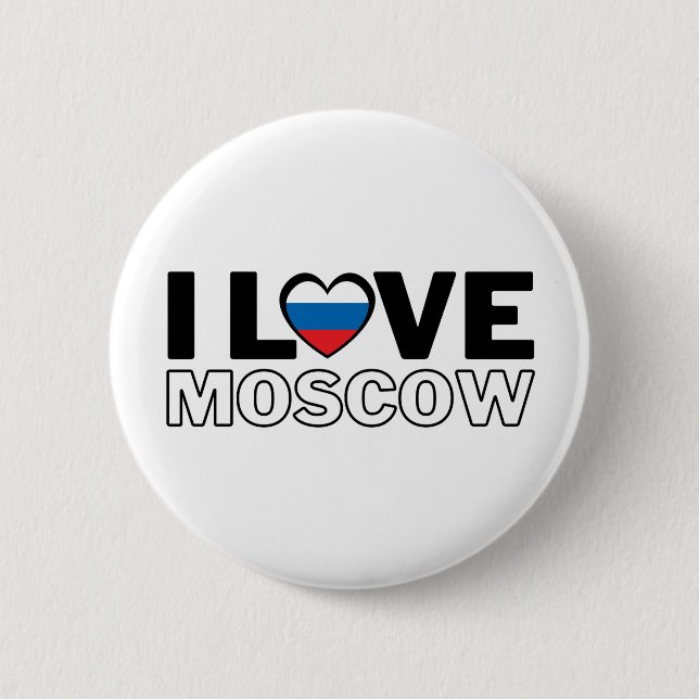 Macaron Rond 5 Cm I LOVE MOSCOW - For real Muscovites! (Devant)