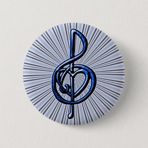 Macaron Rond 5 Cm I Love Music