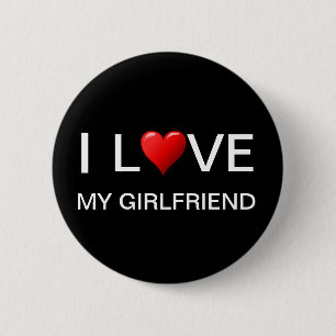 MACARON ROND 5 CM I LOVE MY GIRLFRIEND BUTTON