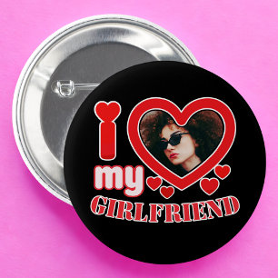 Macaron Rond 5 Cm I Love My Girlfriend Personnalisé