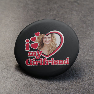 Macaron Rond 5 Cm I Love My Girlfriend Photo