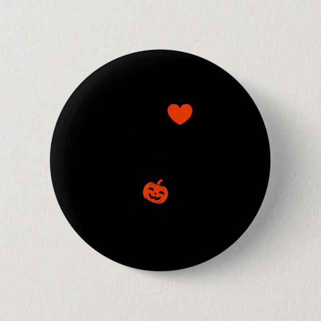 Macaron Rond 5 Cm I Love My Little Pumpkin Halloween Pregnancy Revea (Devant)