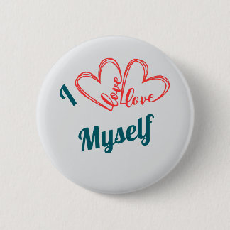 Macaron Rond 5 Cm I Love Myself - Self-Care Button