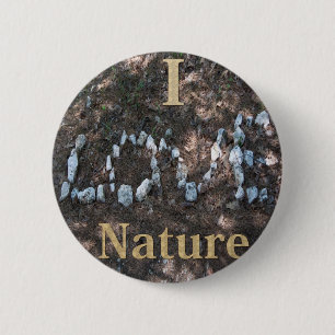 Macaron Rond 5 Cm I Love Nature Vêtements et cadeaux