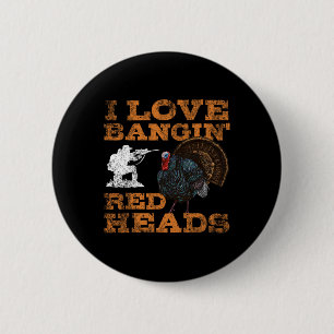 Macaron Rond 5 Cm I Love Ngin' Red Heads Turquie Chasse Amateurs
