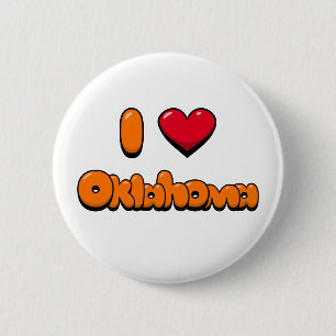 Macaron Rond 5 Cm I Love Oklahoma