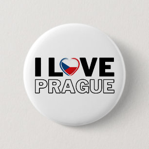 Macaron Rond 5 Cm I LOVE PRAGUE - For real Praguers!