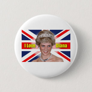 Macaron Rond 5 Cm I Love Princess Diana