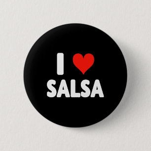 Macaron Rond 5 Cm I Love Salsa Heart Dance Danseuse Studio Danser Me