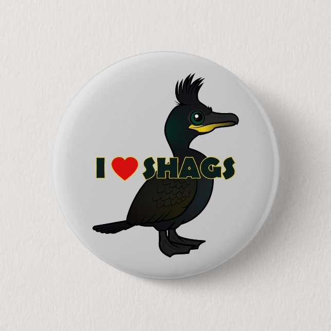 Macaron Rond 5 Cm I Love Shags (Devant)