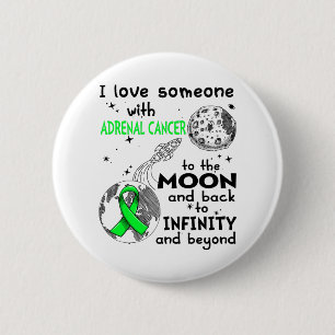 Macaron Rond 5 Cm I love Someone with Adrenal Cancer Awareness