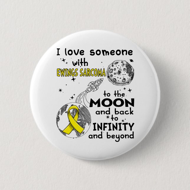 Macaron Rond 5 Cm I love Someone with Ewings Sarcoma Awareness (Devant)