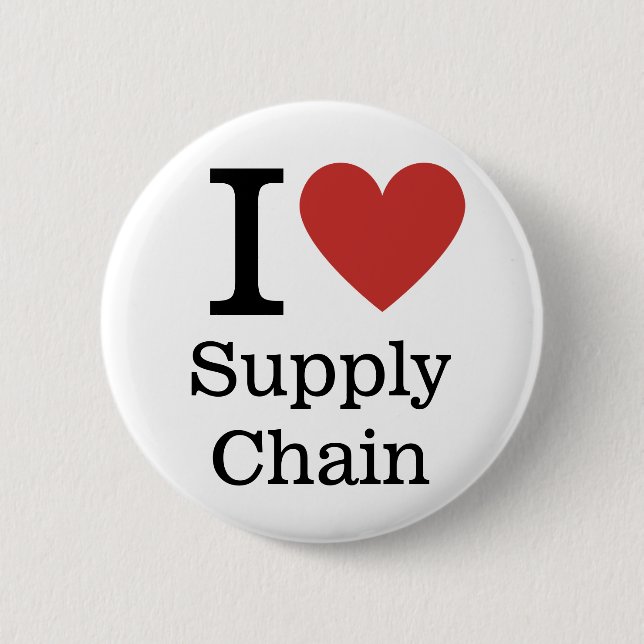 Macaron Rond 5 Cm I ❤️ Love Supply Chain - SC Dept. - Pin Button (Devant)