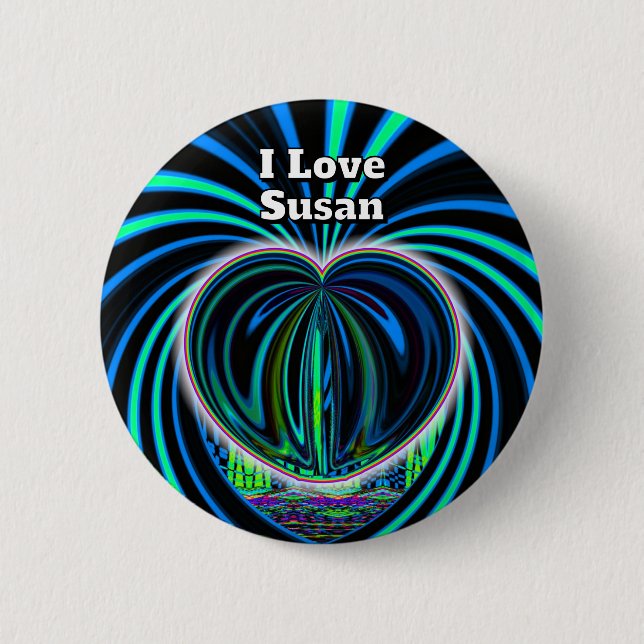 Macaron Rond 5 Cm I Love Susan (vous pouvez changer les mots) (Devant)