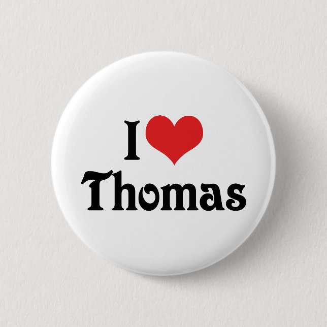 Macaron Rond 5 Cm I Love Thomas (Devant)